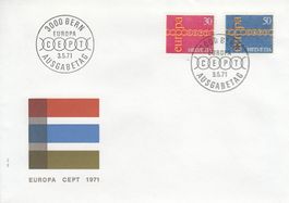 1971 496-97 Europa  CEPT FDC