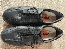 Schwarze Ecco Schuhe, Lederschuhe, Gr. 41