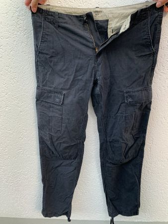 Carhartt WIP Cargohose, Ripstop, W33/L32, schwarz