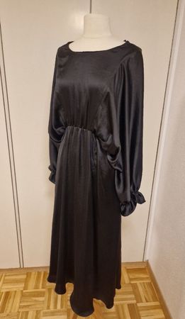 Schwarzes Satin Kleid Zara - XS
