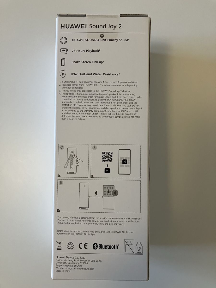 Huawei Casse acustiche: Huawei Sound Joy 2 - Schwarz- Neu – Nuovo e nell'imballaggio originale da Lausanne venduto da Katkun 1