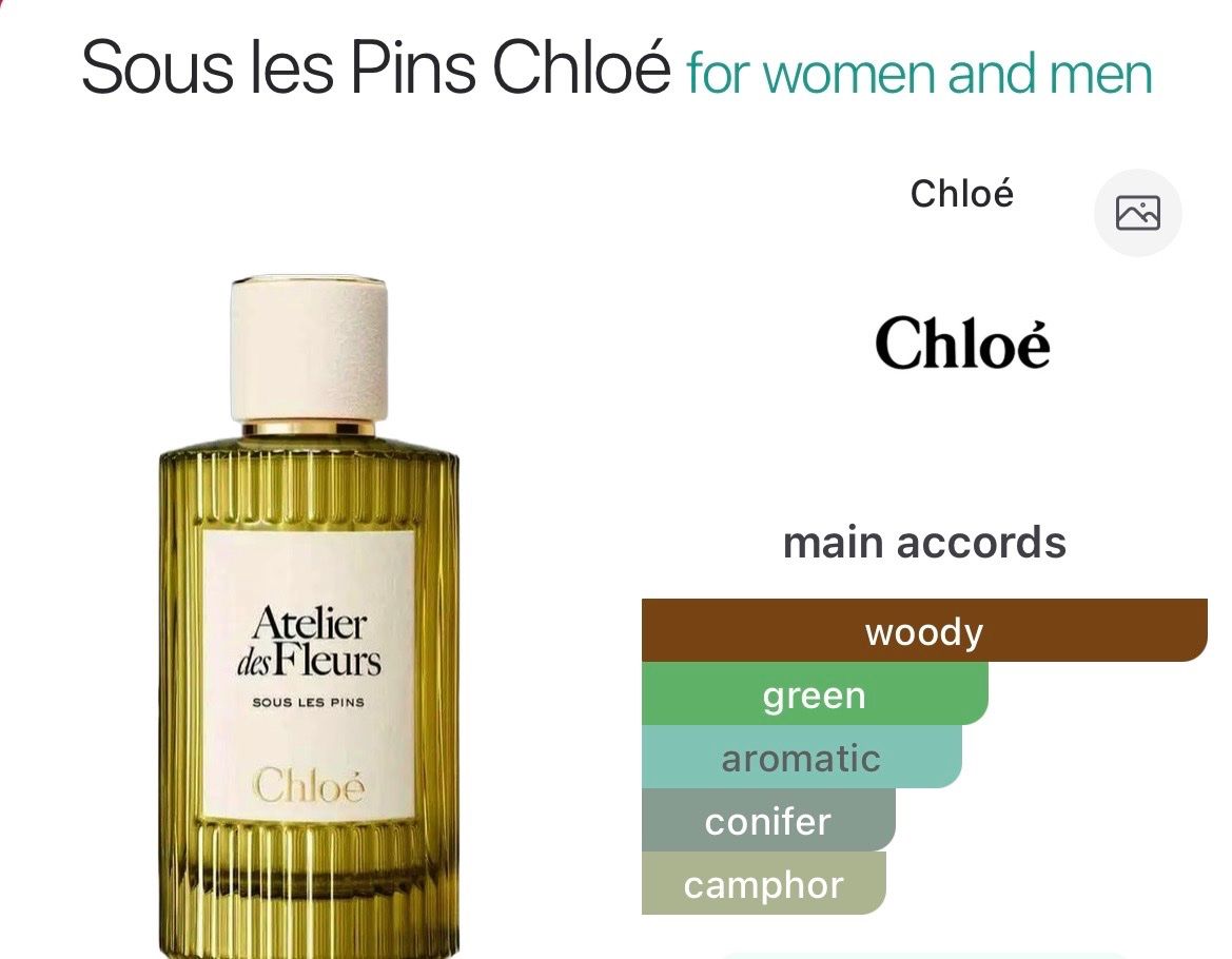 Chloé Parfum & Eau de Toilette: EDP — Sous les Pins by Chloé Atelier Des Fleurs (decant) – Gebraucht aus Genève von StaceyH 1