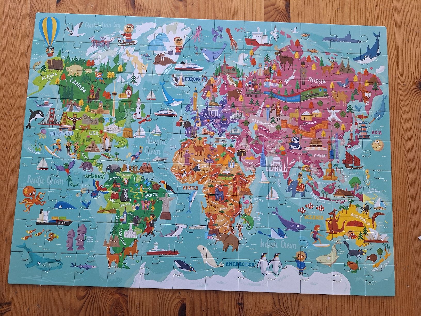 Puzzle: Puzzle Weltkarte 108 Teile – Usato da Aesch BL venduto da ChezToKa 1