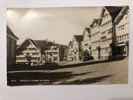 Ansichtskarte Dorfplatz Urnäsch am Säntis Burkhardt