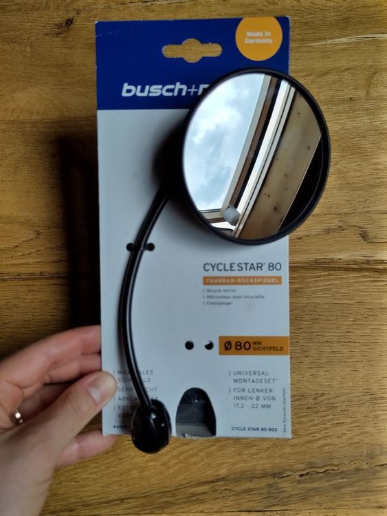 Rétroviseur Vélo Rond LEZYNE Style Rétro - Noir, 11cm - Neuf Sous Blister