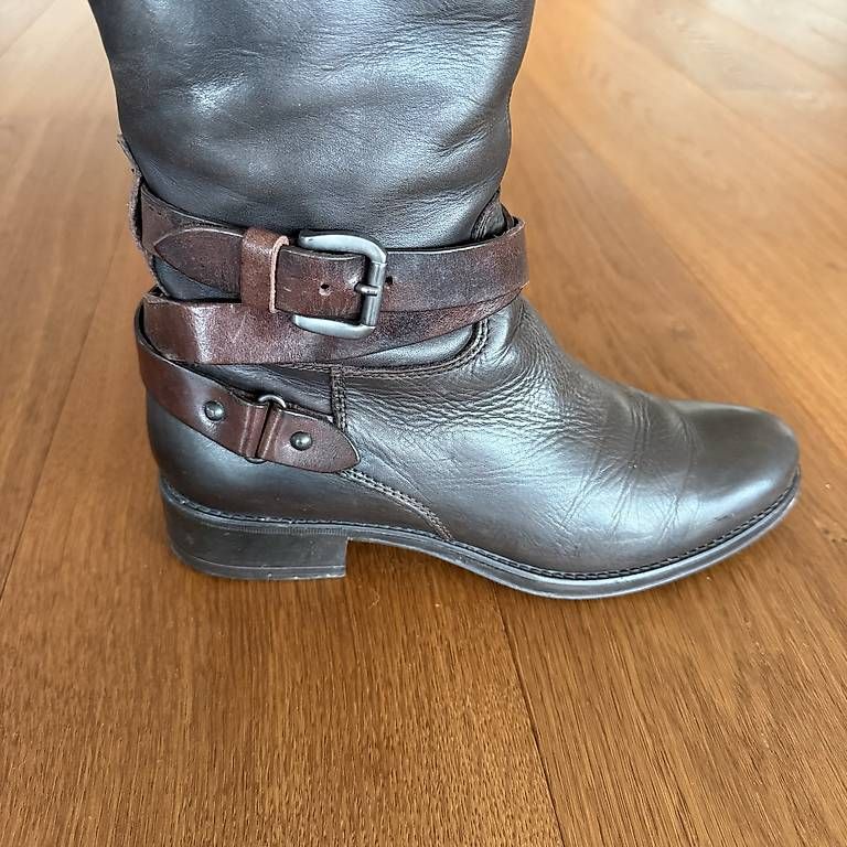 Scarpe da donna: Manas Lederstiefel braun Gr. 37 – Usato da Belp venduto da Jimknopf30 2