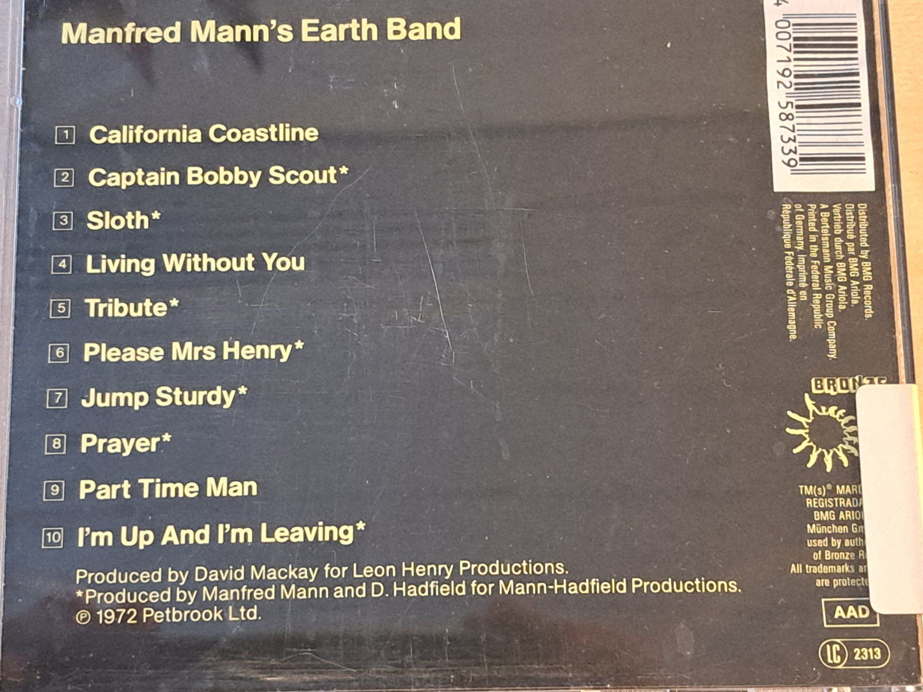 CD: CD Manfred Mann's Earth Band. Same von 1972 – Usato da Glashütten venduto da Christheswiss 1