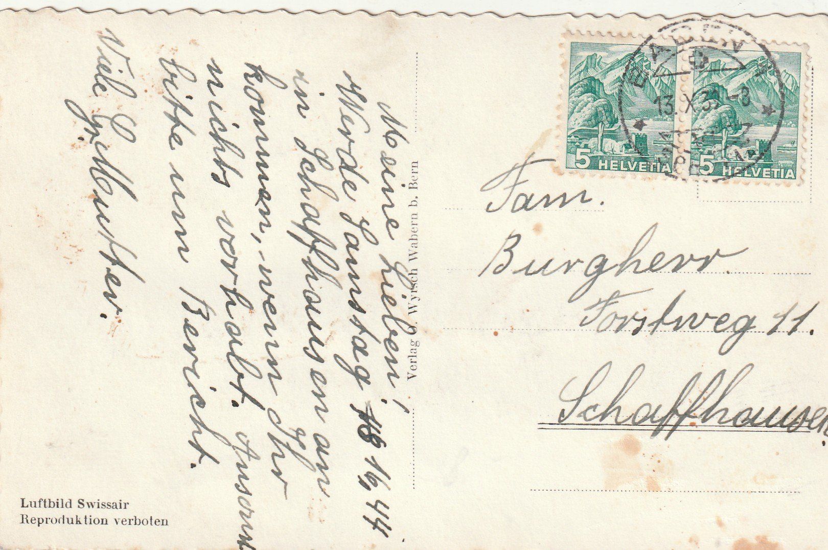 Cartes postales: Ferienheim Hasenberg Flugaufnahme – D'occasion à Rorschacherberg par fratovi2 1