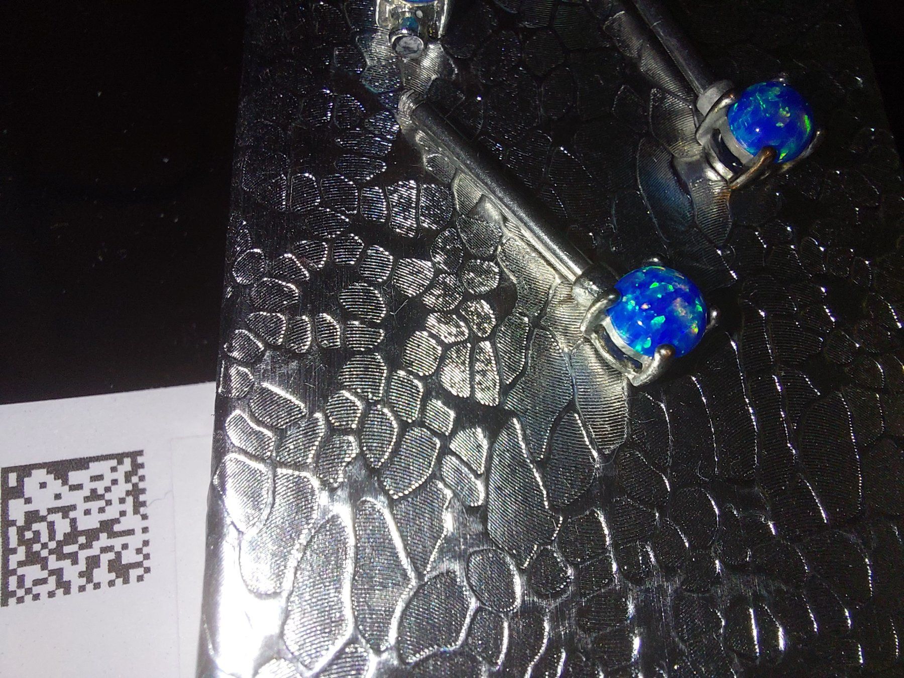 Gioielli per piercing: Opal Nippelpiercing paar (1 defekt) – Nuovo (secondo la descrizione) da Gwatt (Thun) venduto da B.D.999 3