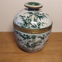 Antike chinesische Dose / Reisgefäss / Vase - Porzellan