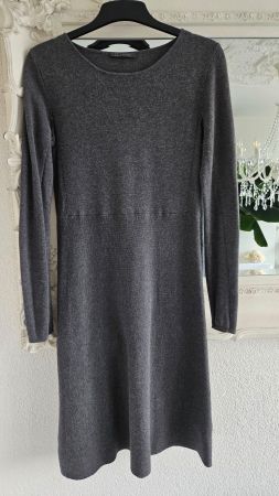 Edles Nile Strickkleid, Grau, Grösse XS 100% Baumwolle
