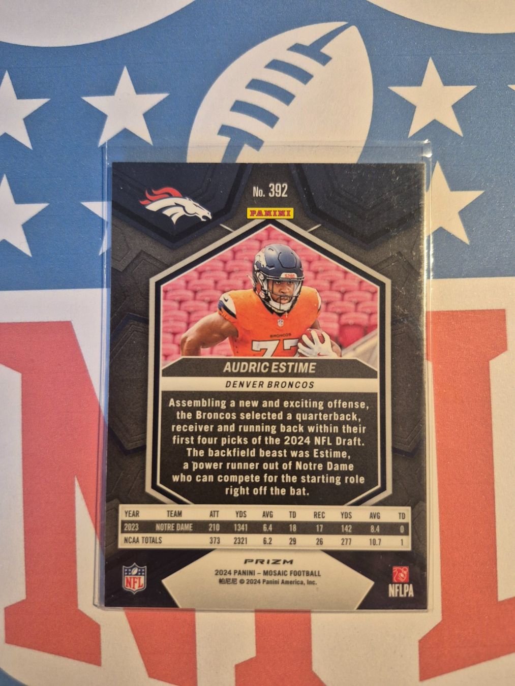 Panini Carte collezionabili: NFL Audric Estime Denver Broncos – Usato da Treiten venduto da Sauber73 1