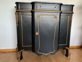 Sideboard Kommode Schwarz / Gold