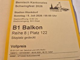 2 Tickets - Bernisch Kantonales Schwingfest 2026 