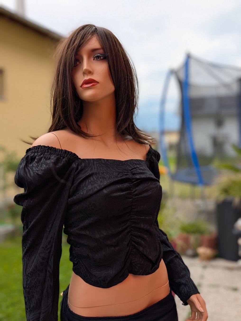 H&M Camicette: H&M - Elegantes Oberteil, schulterfrei - gr. 36 – Usato da Cugnasco venduto da tizianaq