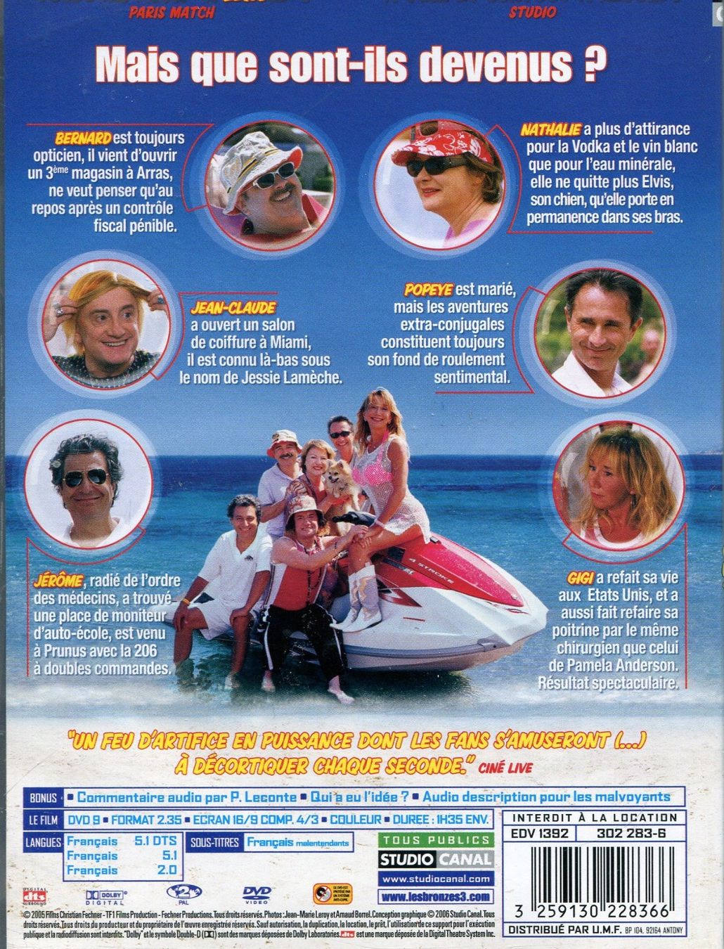 Tutti i DVDs: Les Bronzés 3 : Amis pour la Vie – Usato da Les Avants venduto da soyouz63 1