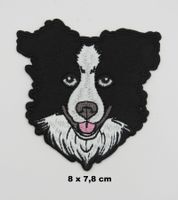 BORDER COLLIE - Aufnäher - Aufbügler - Stickerei - 8x7,8cm