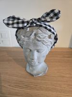 Retro Haarband schwarz/weiss Gingham Stil - Top Zustand