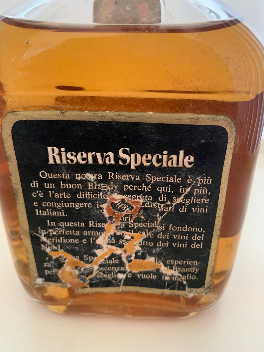 Spirituosen: Brandy, alte Flasche Riserva Speziale von Pilla O.P. – Gebraucht aus Arlesheim von Clouny 1