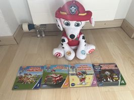 Paw Patrol Marshall mit Büchlein muss bis 26.08.25 weg sein.