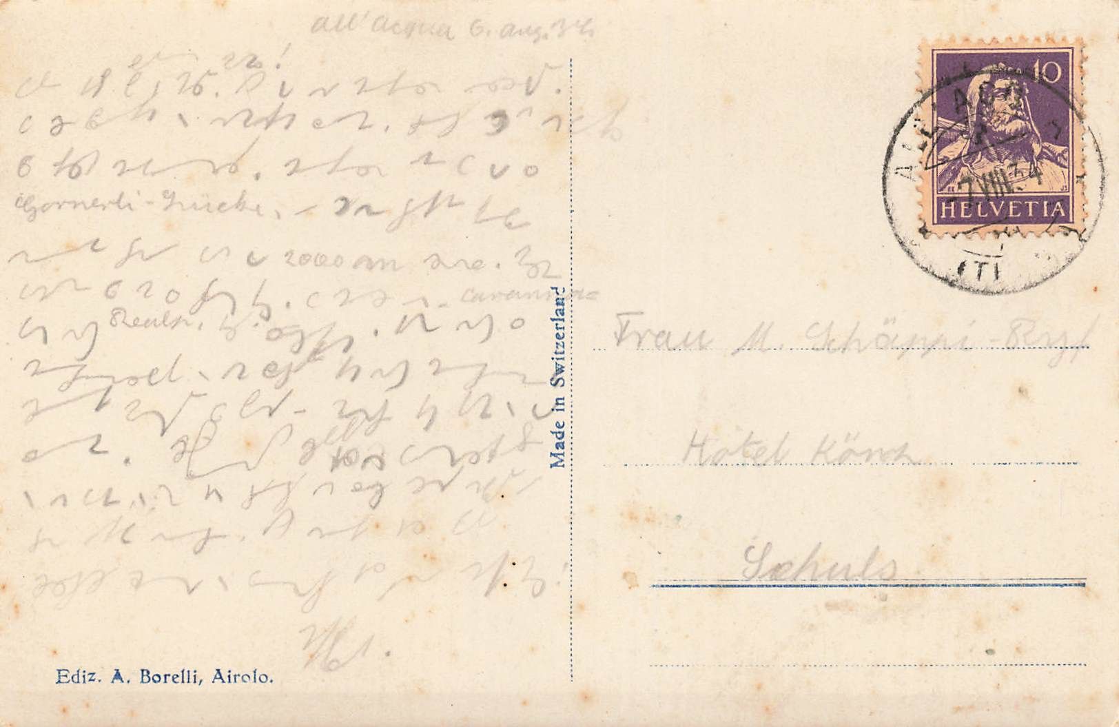 Cartoline postali: Passo S. Giacomo Valle Bedretto – Usato da Biasca venduto da Blenio71 1