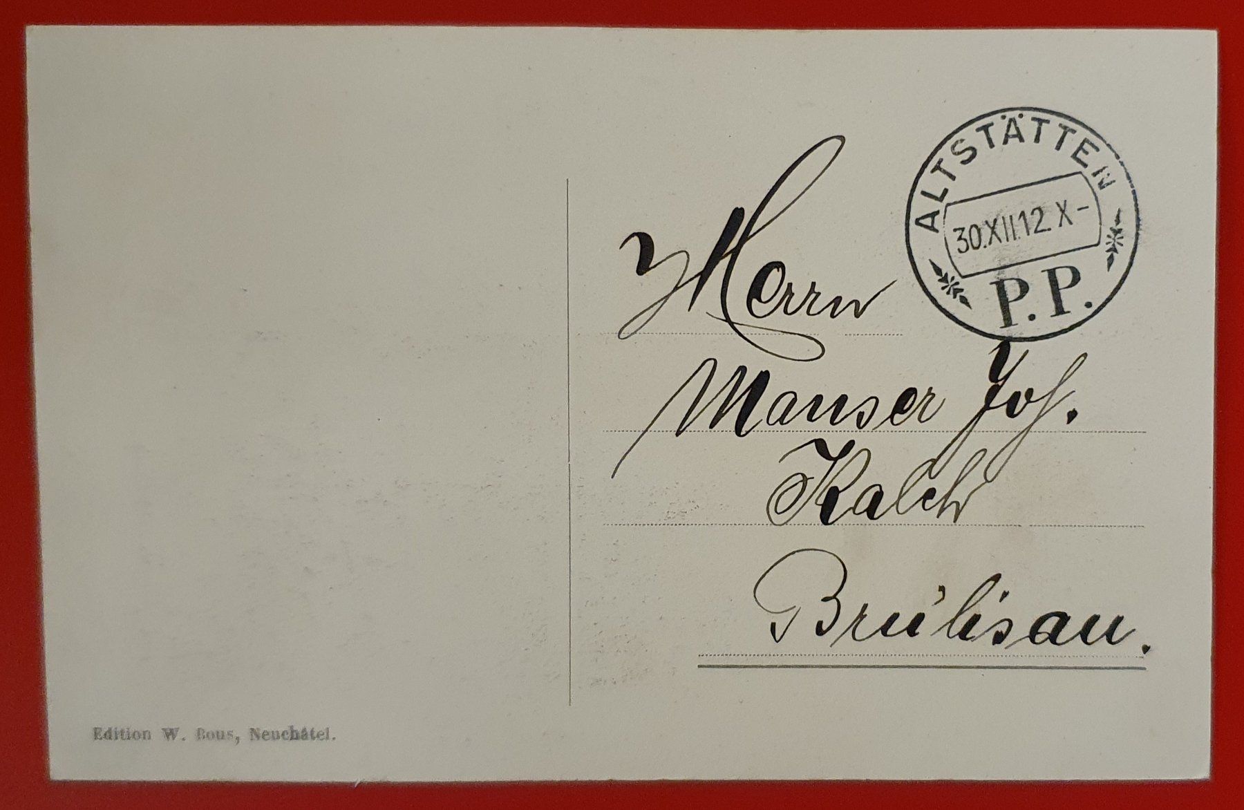 Cartoline postali: Altstätten 1912 – Usato da Kreuzlingen venduto da Rschweiz1 1