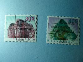 2003 Dauermarken Mineralien 1094 + 1095 ET Vollstempel