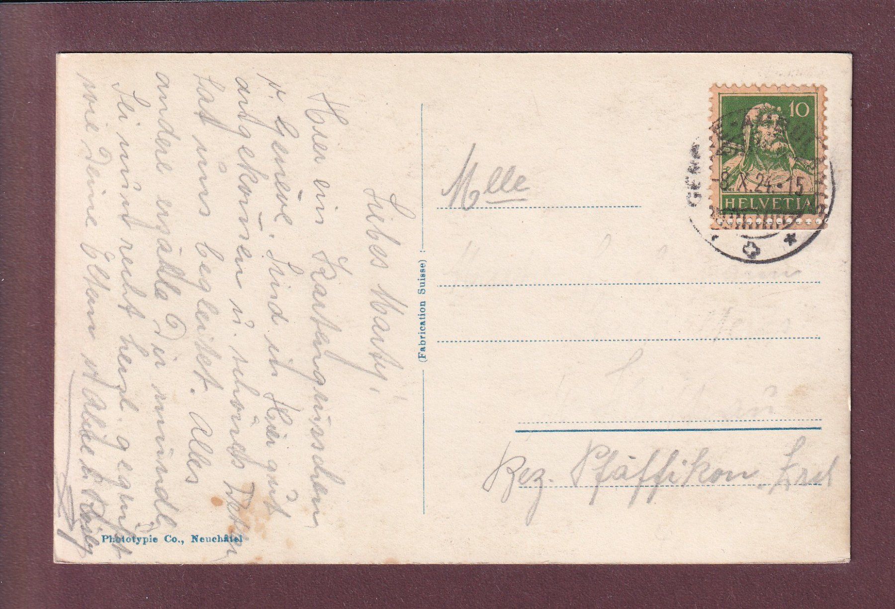 Cartoline postali: GENEVE - Université et Muséum - 1924 – Usato da Pully venduto da nicecards 1