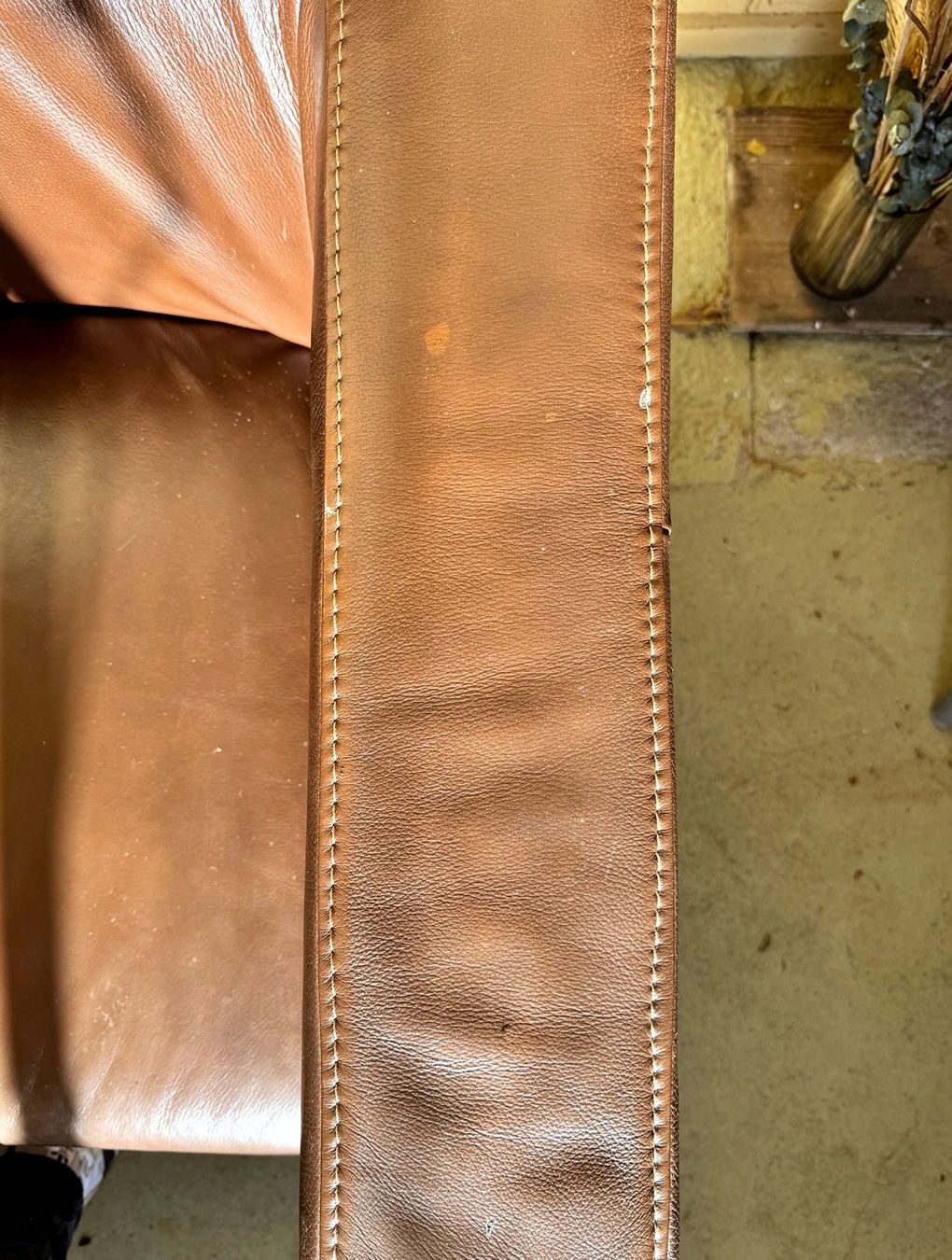 Sofas: Echtleder 2-Sitzer-Sofa in braun/cognac, 185x75cm – Gebraucht aus Lachen SZ von mrsf 4