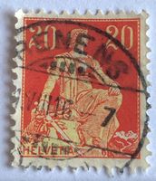 Nr.108 Helvetia mit Schwert gestempel