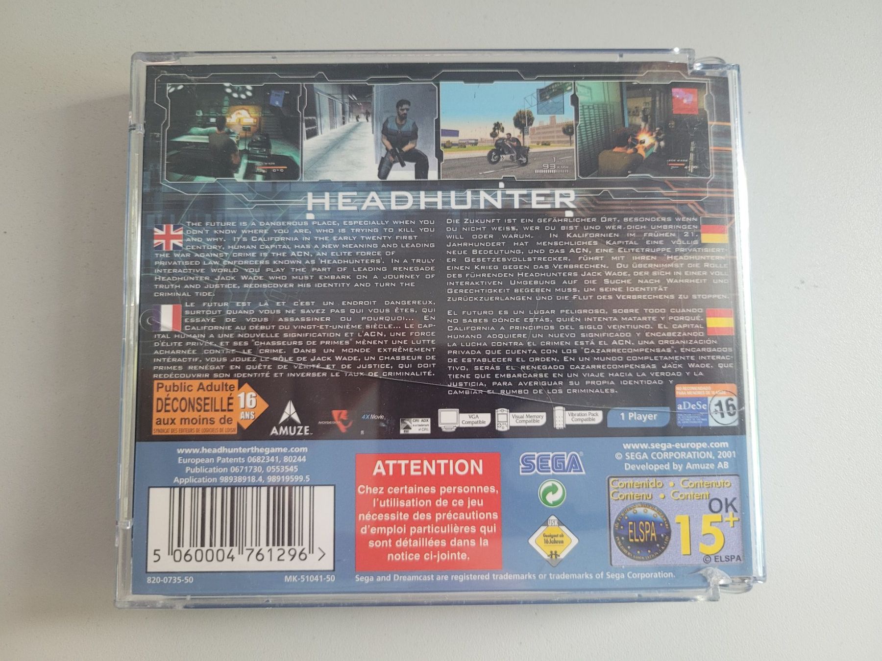 Giochi: Headhunter / Sega Dreamcast (PAL) – Usato da Uezwil venduto da -Retrogames- 1