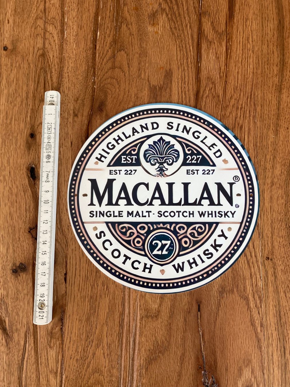 Macallan Bevande alcoliche: Macallan Single Malt Whisky - Schönes Blechschild – Nuovo e nell'imballaggio originale da Bremgarten AG venduto da Eurotiz 2