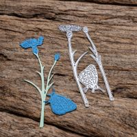 Neues Set Stanzschablonen Blumen und Schmetterling