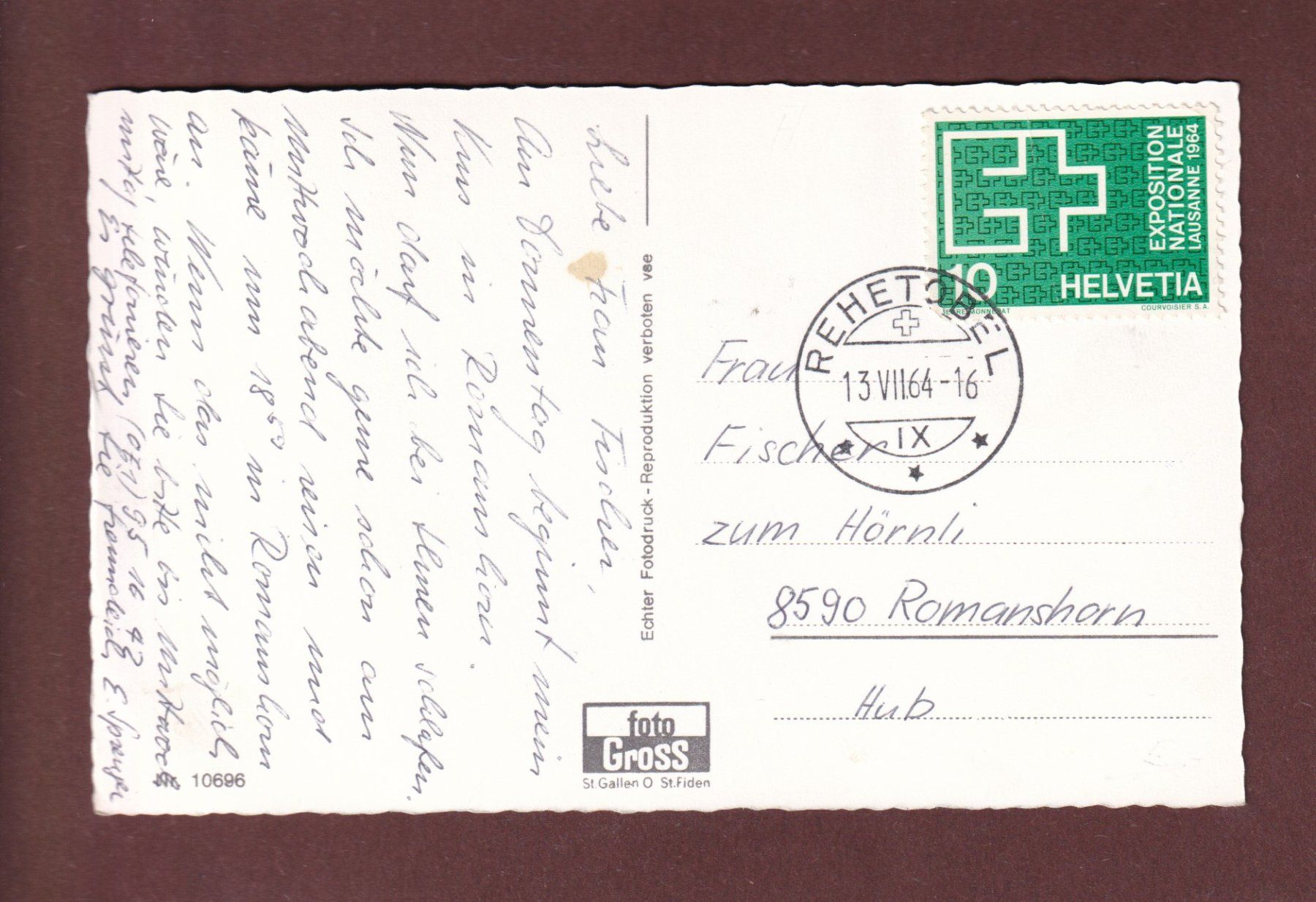 Cartoline postali: ST. ANTON - Säntisgebirge - 1964 – Usato da Pully venduto da nicecards-shop 1