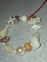 Kinderarmband, Perle,Perlmutt,Muschel,Knochen