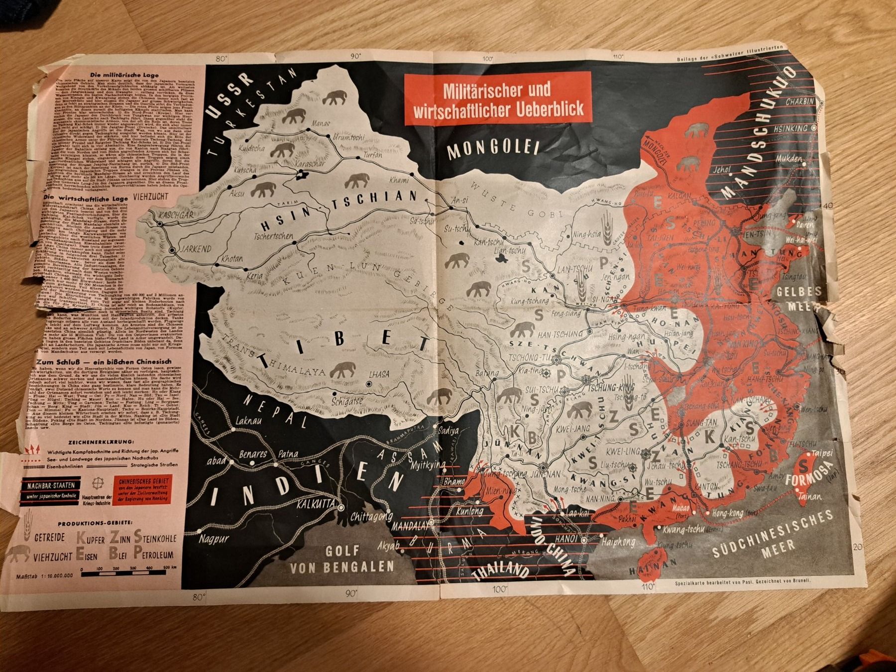 Alle Dekorationen: Zeitung alt Mongolei 1942 – Gebraucht aus Embrach von YVBER 1