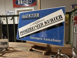 Emailschild, Pforzheimer Kurier, Anzeiger, Reklame