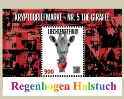 Crypto Stamp - Nr. 5 The Giraffe Regenbogen
