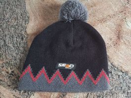 Warme Wintermütze mit Bommel, SEED, Gr. L