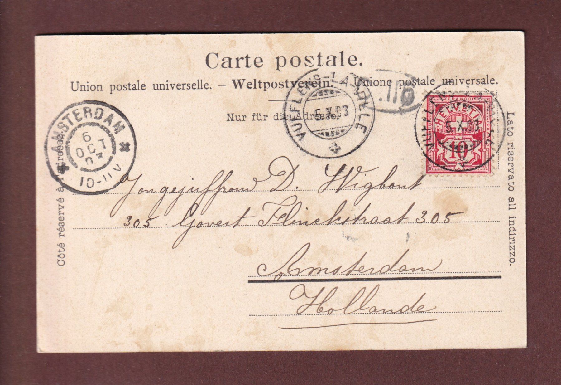 Ansichtskarten: CHILLON et Montreux - 1903 – Gebraucht aus Pully von nicecards-shop 1
