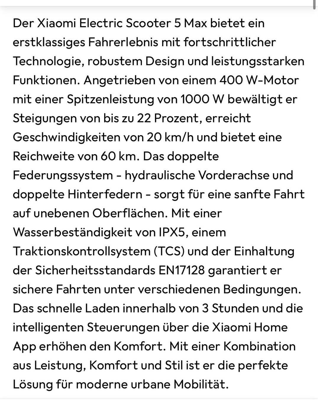 Xiaomi Kickboard: XIAOMI Escooter  MAX 5 – Nuovo (secondo la descrizione) da Werdenberg venduto da TF2024 2