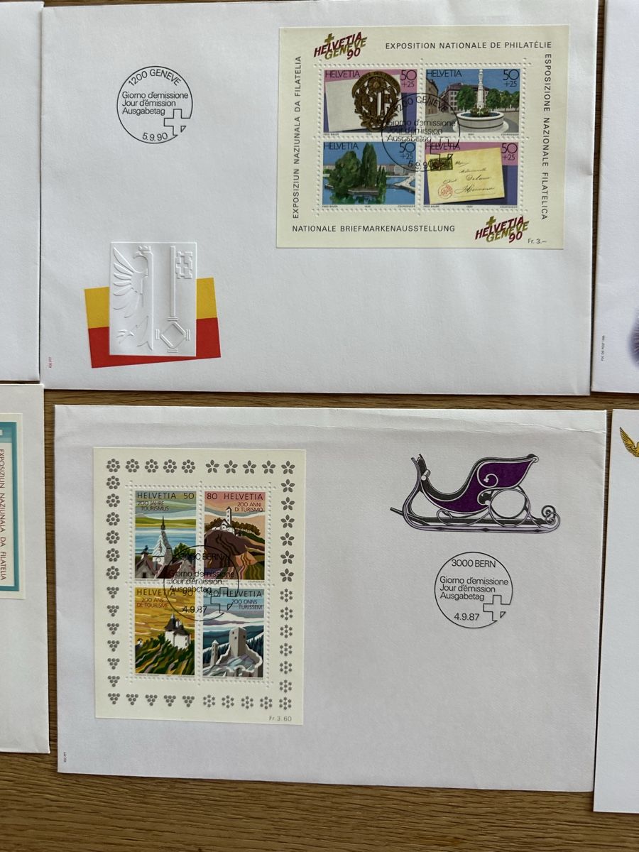 Tutti i francobolli: Schweiz - 8x FDC Kleinbogen Lot – Usato da Schmitten / FR venduto da Samsara169 3