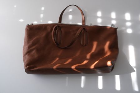 Handbag Boss Hugo Boss brown leather used condition