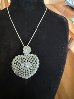 Halskette mit Herzanhänger, Silber 925, neu!