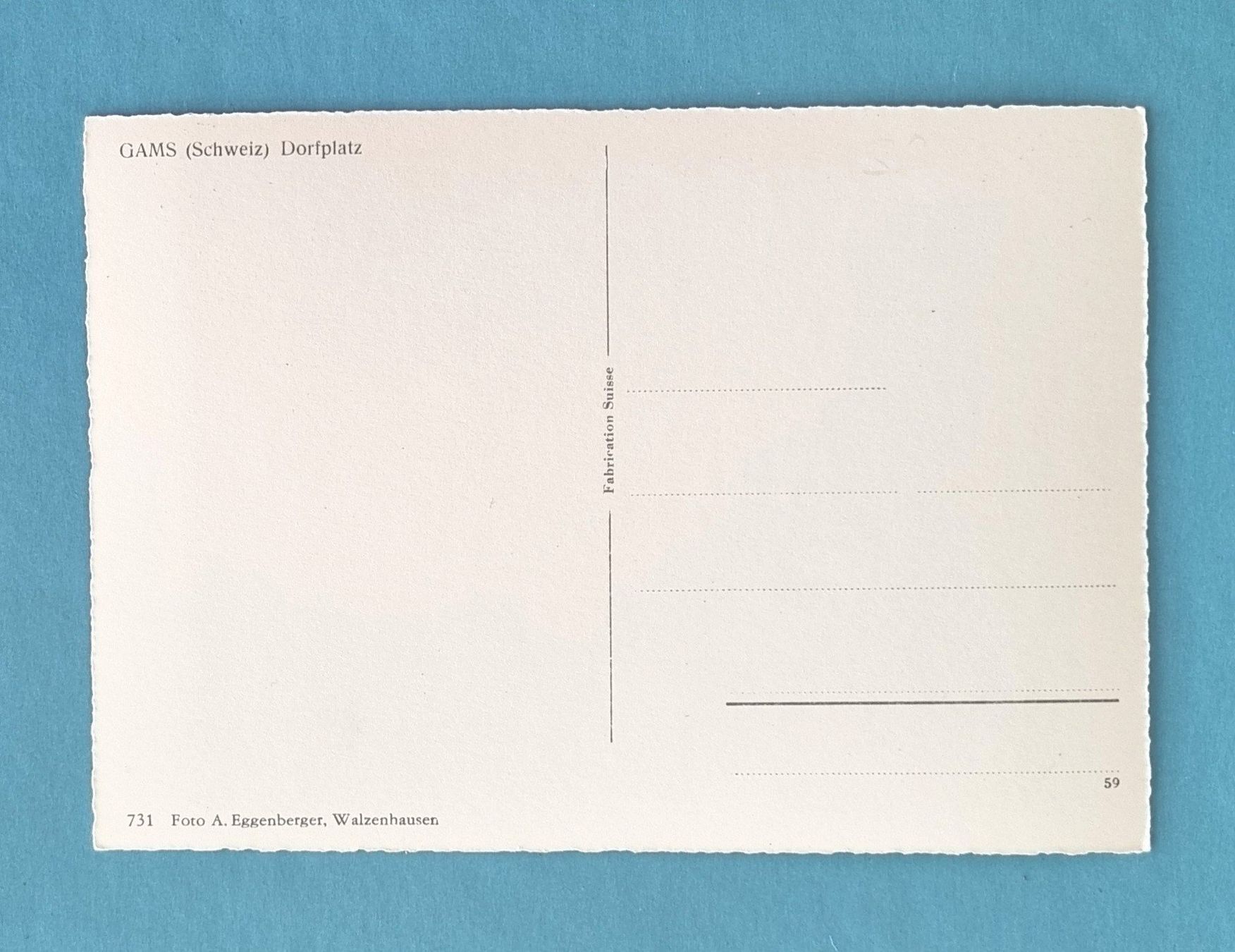 Cartoline postali: Gams - Dorfstrasse - Coiffeur - Oldtimer – Usato da Rothrist venduto da RROENK 1