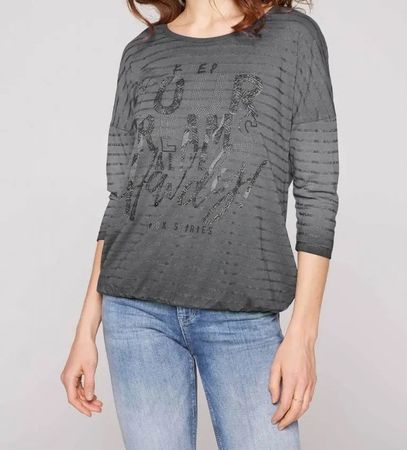 SOCCX Sweat Shirt Pulli Pullover mit Glitzerstreifen XXL 44