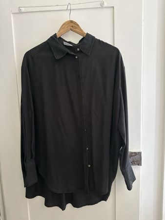 Chemisier noir VILA en Tencel, taille 38 – Élégant!