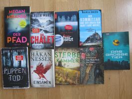 Krimi und Thriller Buchpaket 9 Buecher gebraucht