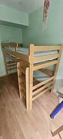Hochbett Buche Vollholz massiv Natur - 90 x 200 cm