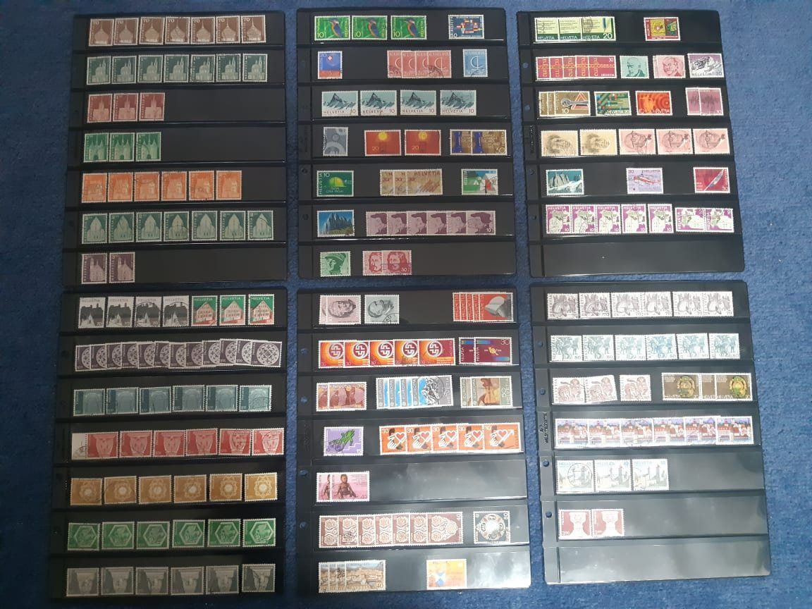 Tutti i francobolli: Schweizer Briefmarken in Ringalbum blau – Usato da Dulliken venduto da Airliner2 2